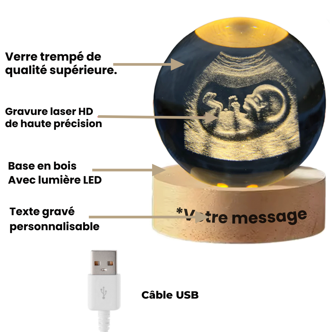 Memory Crystal™ avec Gravure Personnalisée