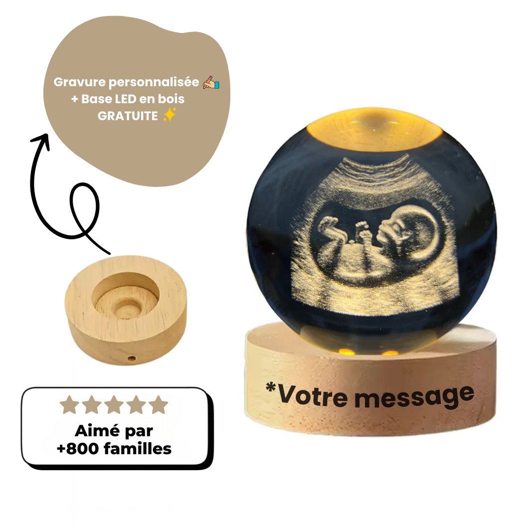Memory Crystal™ avec Gravure Personnalisée